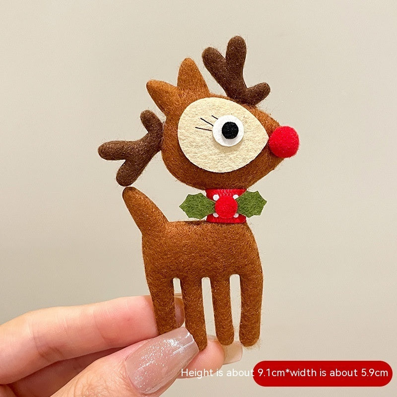 Broche de Papá Noel con dibujos animados, accesorios para festivales navideños