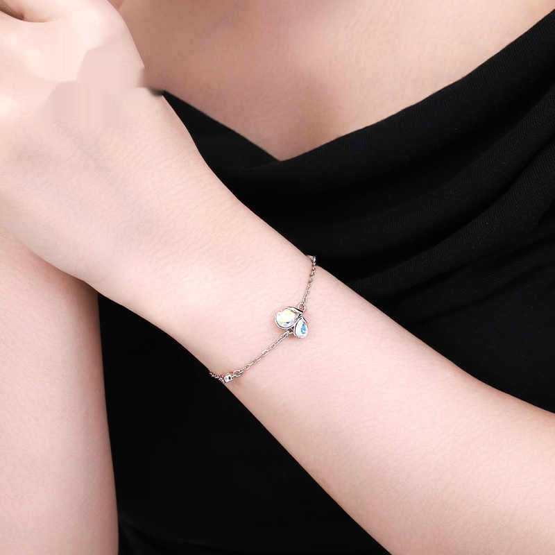 Artificial Crystal Series Water Drop Bracelet Colorful Special-interest Design Sweet