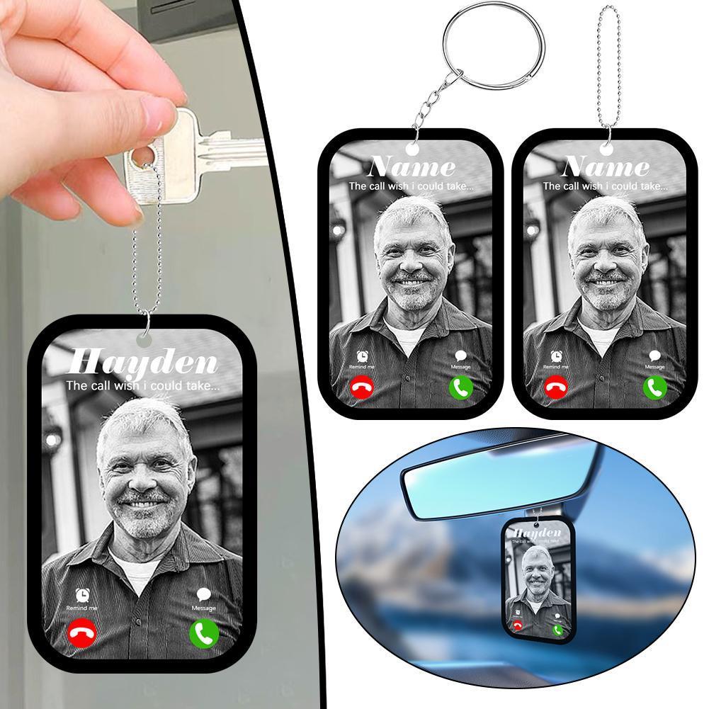 Acrylic Personalized Photo Keychain Flat Decoration