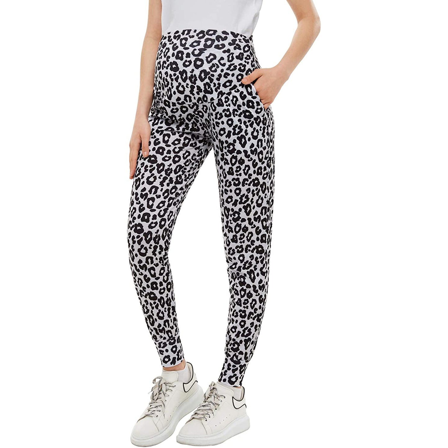 Pantalones de yoga con estampado para embarazadas