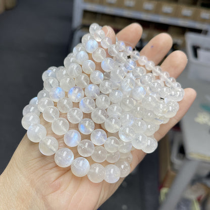 Pulsera de cuerpo de crema natural con luz de luna azul para niñas sencilla