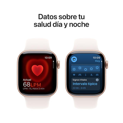 Apple Watch Series 10 GPS • Caja de Aluminio Negro Azabache de 42 mm • Correa Deportiva Negra - S/M 