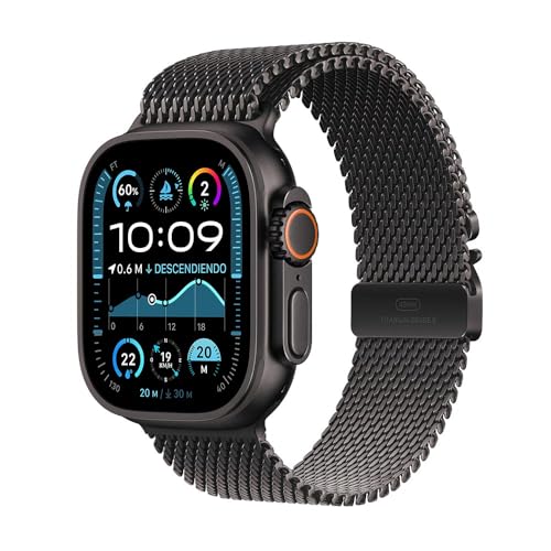 Apple Watch Ultra 2 GPS + Cellular • Caja de Titanio Negro de 49 mm • Correa Alpine Verde Oscuro - Mediana 