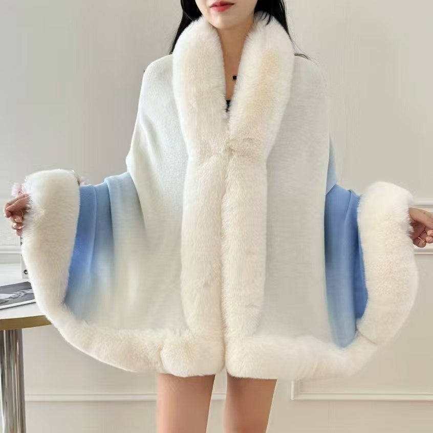 Knitwear Winter Fur Collar Cardigan Coat For Women