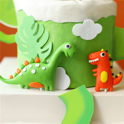 Baking cake decoration pottery dinosaur baby doll