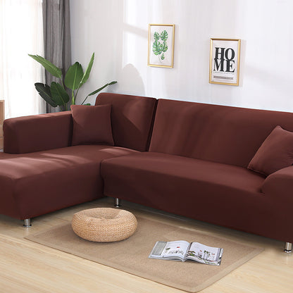 Tight Wrap Sofa Cover Elastic 2 Pieces Sofa Cover with L Style Piece Corner Sofa