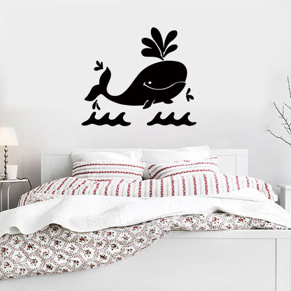 Whale Mirror Wall Stickers