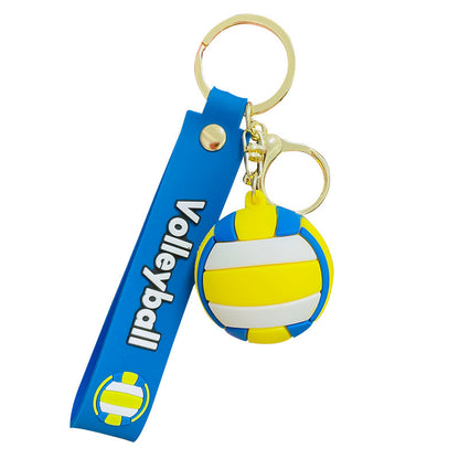 Llavero con colgante de baloncesto de la serie Creative Cartoon Ball, adornos para mochilas escolares para hombres y mujeres