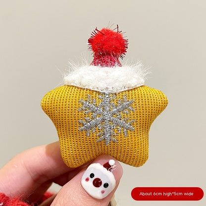 Broche de Papá Noel con dibujos animados, accesorios para festivales navideños