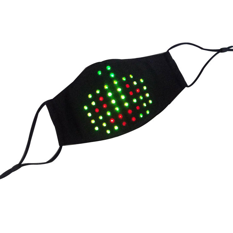 Máscara de fiesta con control de voz luminosa con pantalla LED