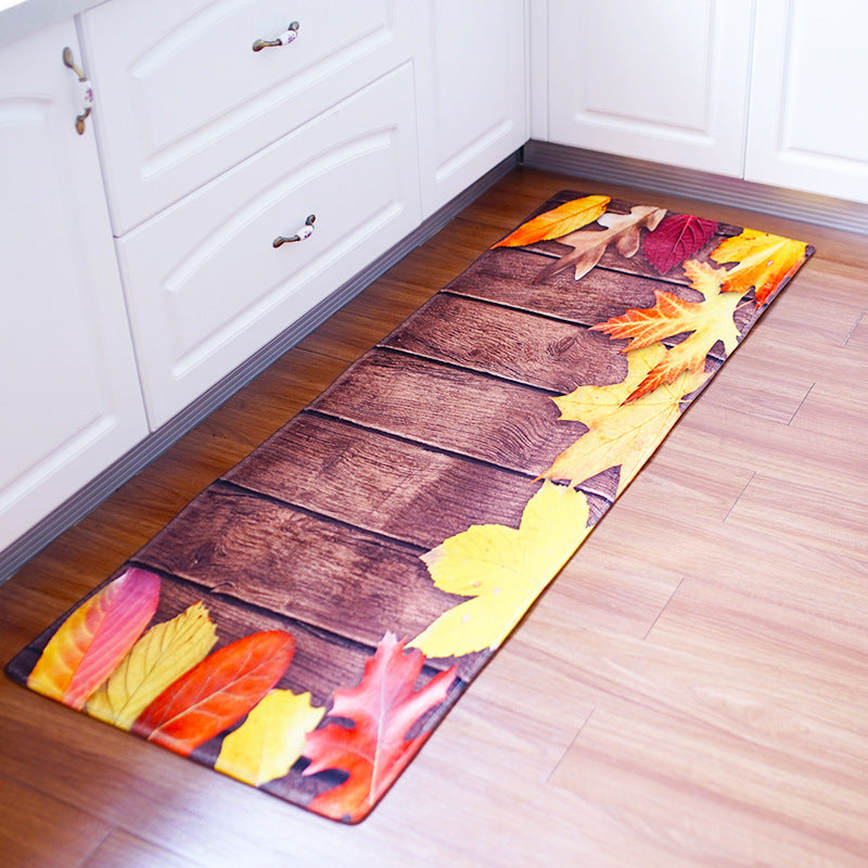 Alfombra de baño y cocina con estampado largo