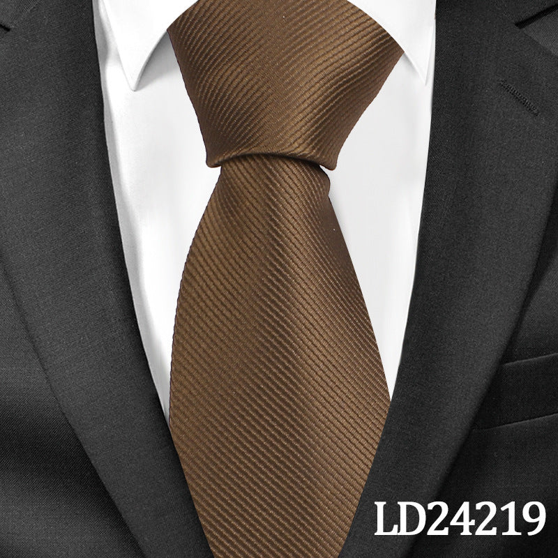 Corbata clásica de rayas de poliéster lisa de 6 cm, corbata de algodón y lino de color liso, corbatas brillantes con broches y alfileres, accesorios de vestir para hombres