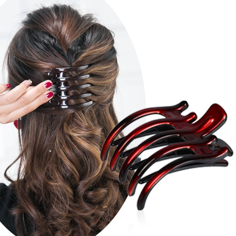 Accesorios para el cabello hechos a mano, agarre grande y práctico para cortar el cabello con cinco dientes