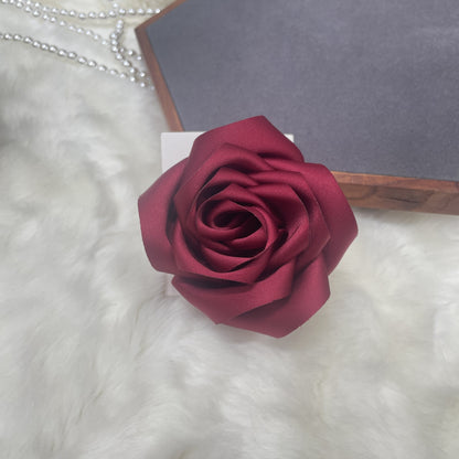 Side Clip Three-dimensional Silk Rose Clip