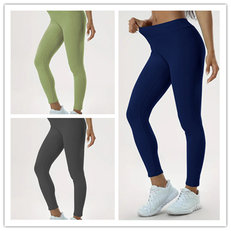 Pantalones de yoga para mujer, cintura alta, realce, elásticos, ajustados, para fitness