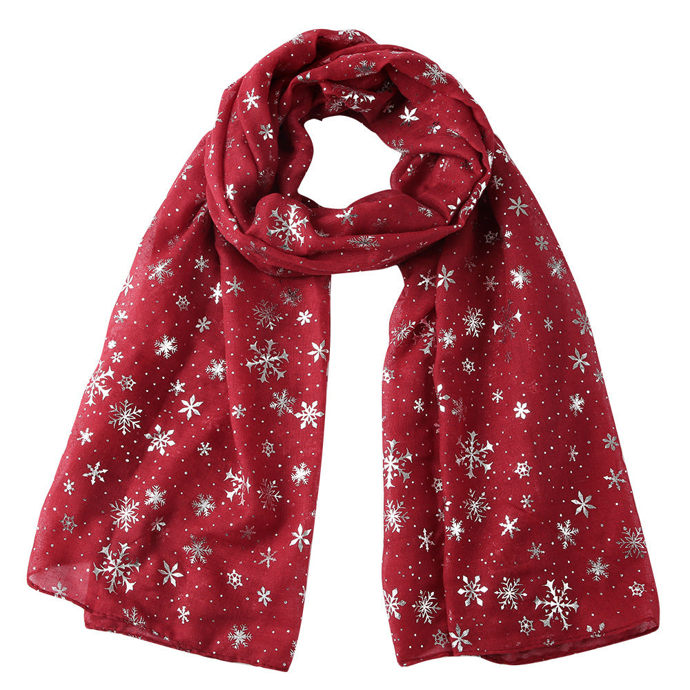 Scarf Christmas Gift Snowflake Hot Silver Dot Scarf