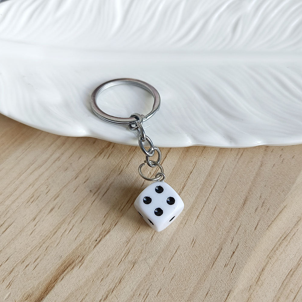 Creative Small Size Dice Keychain DIY Bag Bag Charm