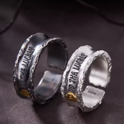 Couple Ring Men's And Women's Ring 99 Foot Silver Set