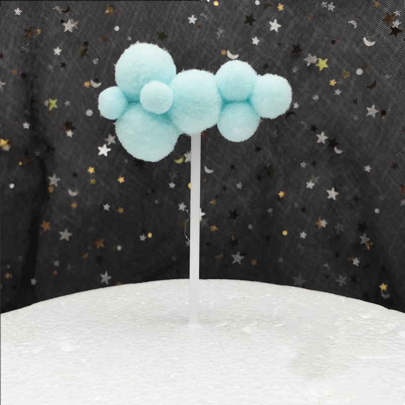 Creative Large And Small Cloud Cake Decoration Card