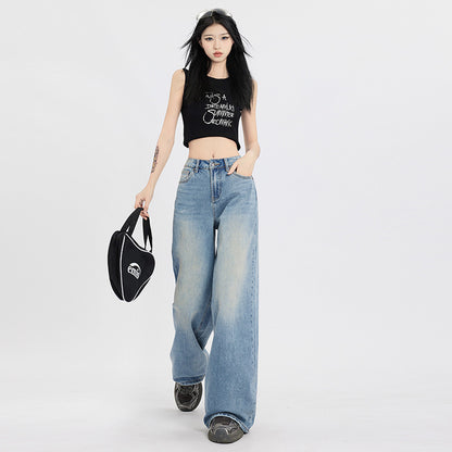 Women's Straight Loose Wide Leg Jeans