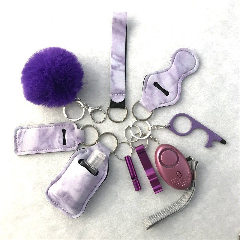 Wrist Keychain 10 Pieces Suit Door Opener Hand Sanitizer Bag