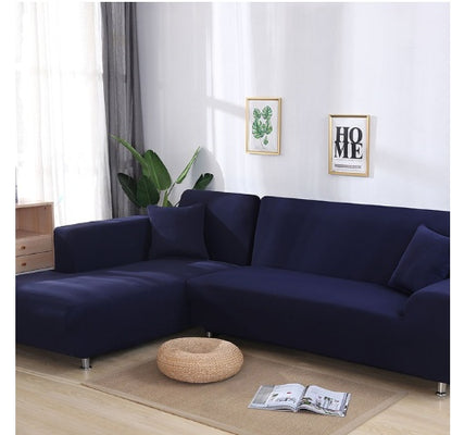 Tight Wrap Sofa Cover Elastic 2 Pieces Sofa Cover with L Style Piece Corner Sofa