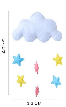 Adornos de pared colgantes de bricolaje con forma de nube de estrellas nórdicas, accesorios de fotografía para dormitorio de bebé, el mejor regalo de Navidad, adorno para colgar en el móvil del bebé