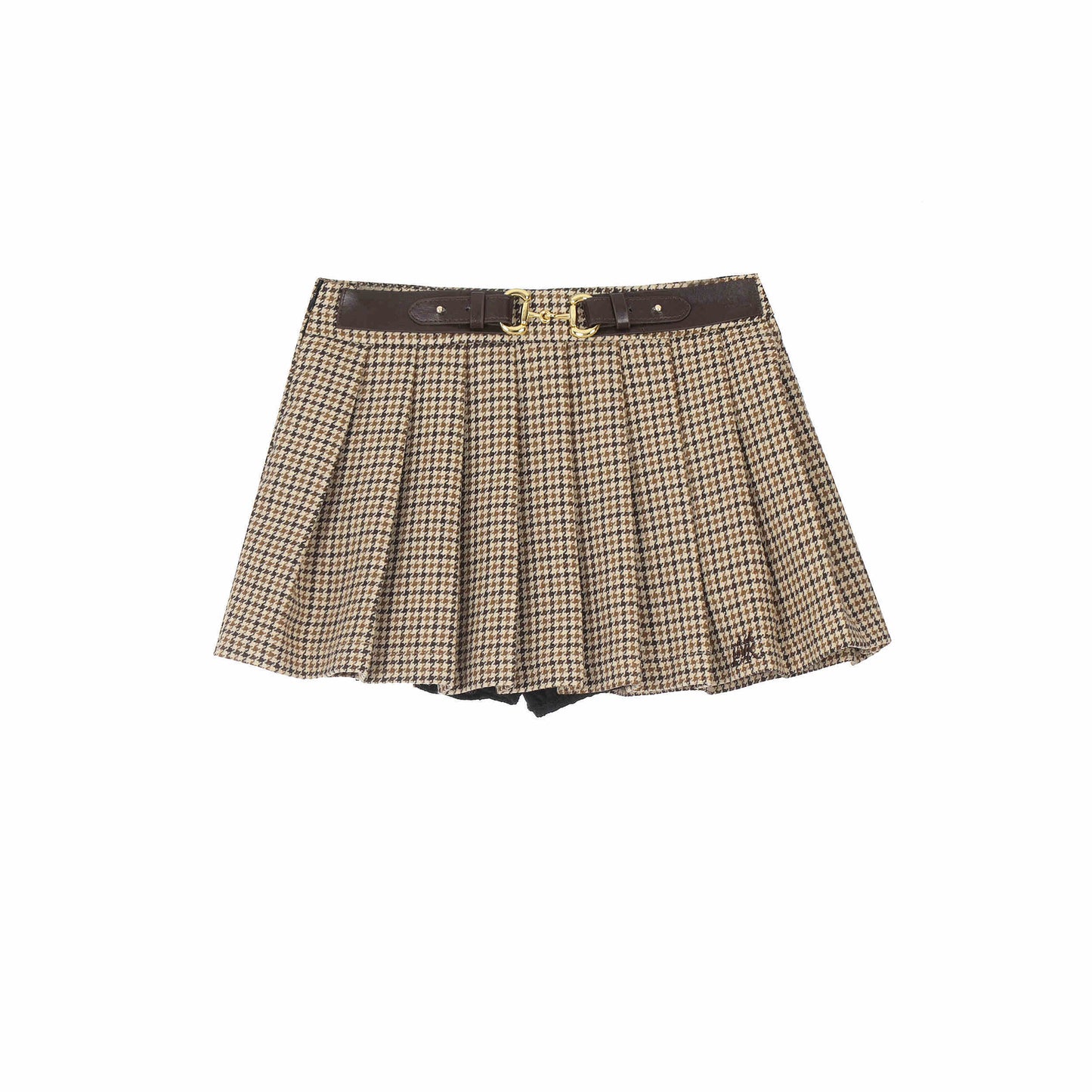 Falda corta estilo preppy para mujer