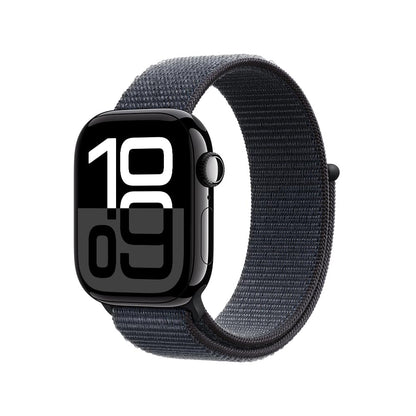 Apple Watch Series 10 GPS • Caja de Aluminio Negro Azabache de 42 mm • Correa Deportiva Negra - S/M 