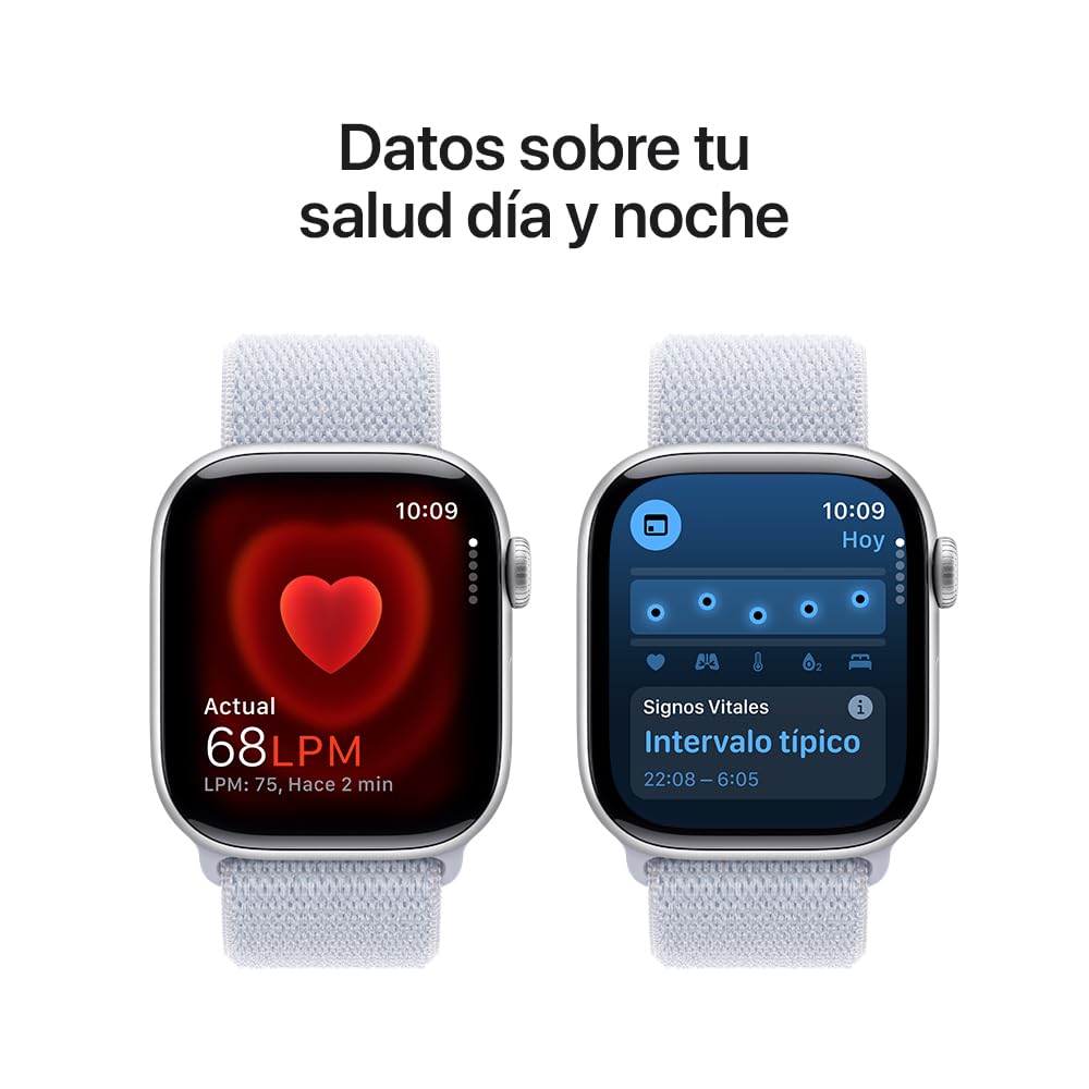 Apple Watch Series 10 GPS • Caja de Aluminio Negro Azabache de 42 mm • Correa Deportiva Negra - S/M 