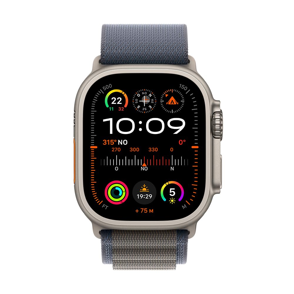 Apple Watch Ultra 2 GPS + Cellular • Caja de Titanio Negro de 49 mm • Correa Alpine Verde Oscuro - Mediana 