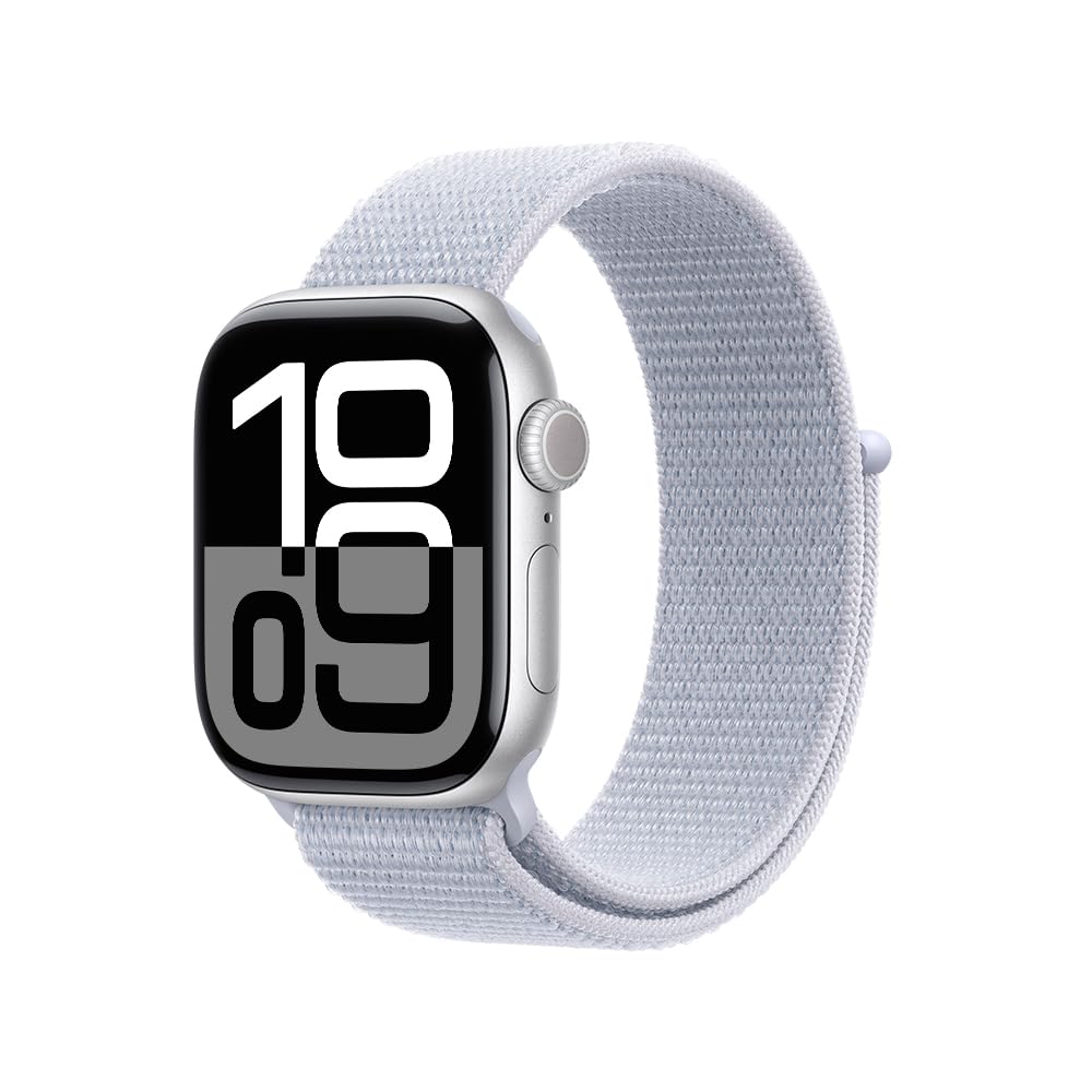 Apple Watch Series 10 GPS • Caja de Aluminio Negro Azabache de 42 mm • Correa Deportiva Negra - S/M 