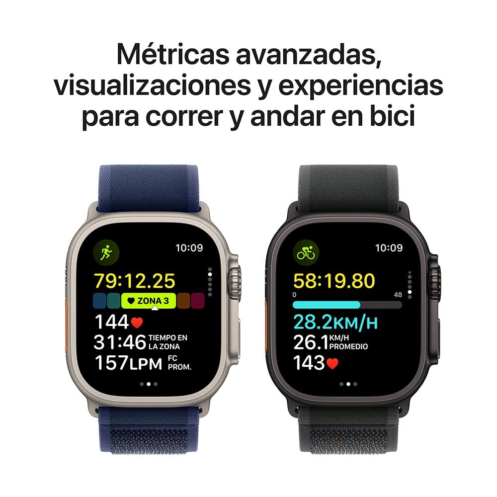 Apple Watch Ultra 2 GPS + Cellular • Caja de Titanio Negro de 49 mm • Correa Alpine Verde Oscuro - Mediana 