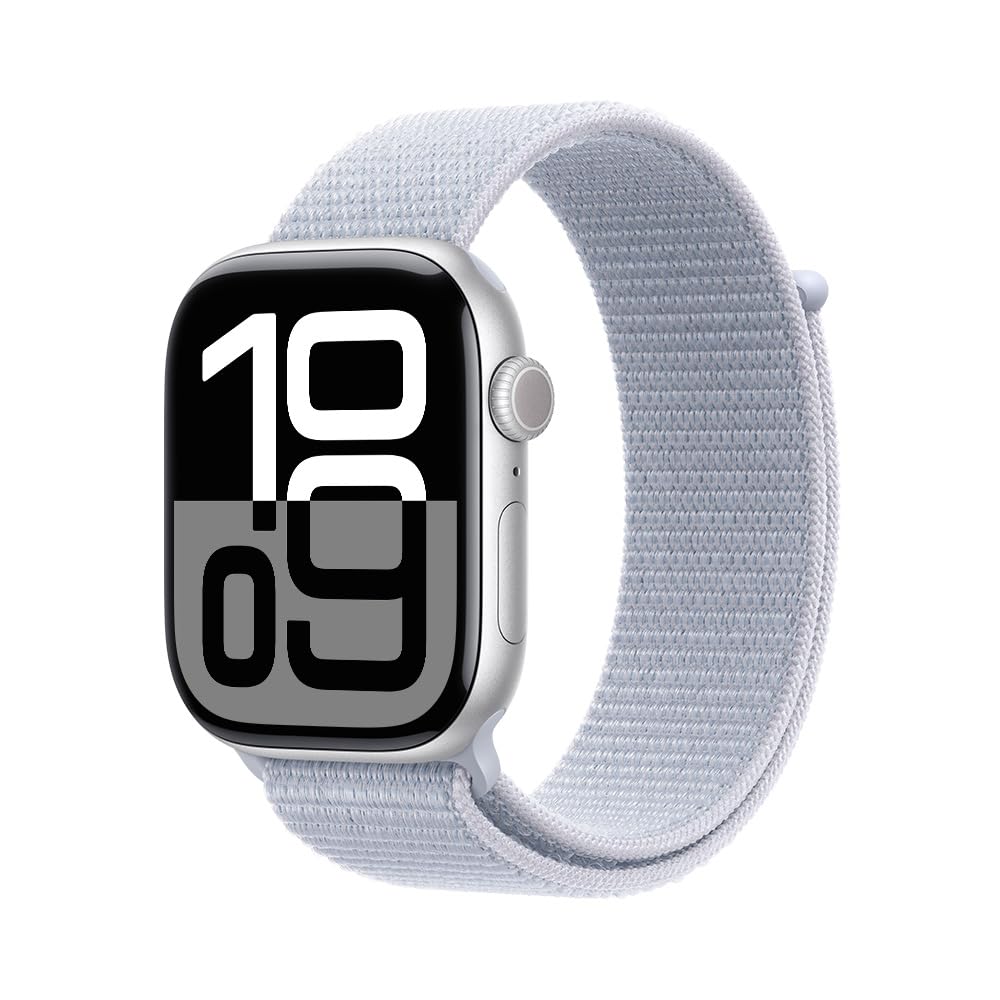 Apple Watch Series 10 GPS • Caja de Aluminio Negro Azabache de 42 mm • Correa Deportiva Negra - S/M 