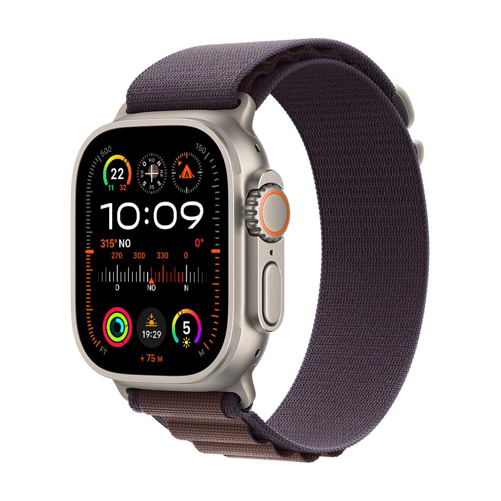 Apple Watch Ultra 2 GPS + Cellular • Caja de Titanio Negro de 49 mm • Correa Alpine Verde Oscuro - Mediana 