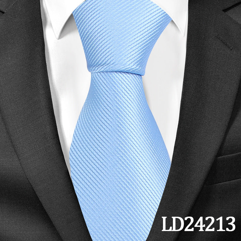 Corbata clásica de rayas de poliéster lisa de 6 cm, corbata de algodón y lino de color liso, corbatas brillantes con broches y alfileres, accesorios de vestir para hombres