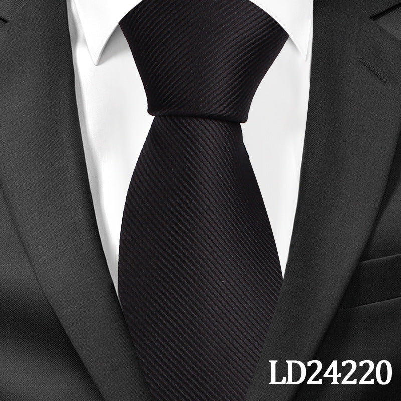 Corbata clásica de rayas de poliéster lisa de 6 cm, corbata de algodón y lino de color liso, corbatas brillantes con broches y alfileres, accesorios de vestir para hombres