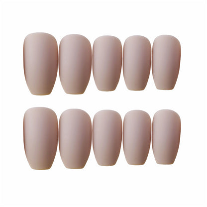 24 pieces of ballet khaki matte false nails