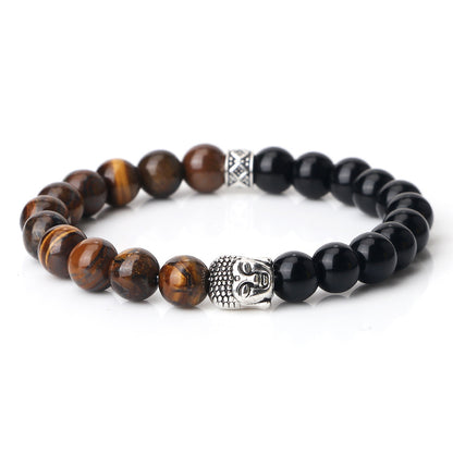 Pulsera de cuentas con joyas de mano para hombre