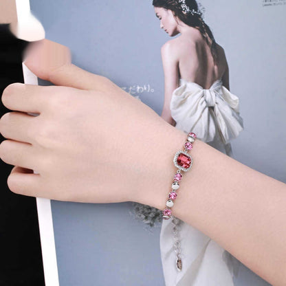 Artificial Crystal Series Geometric Square Bracelet