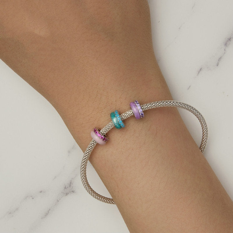 Candy Color Bracelet S925 Sterling Silver DIY Bead