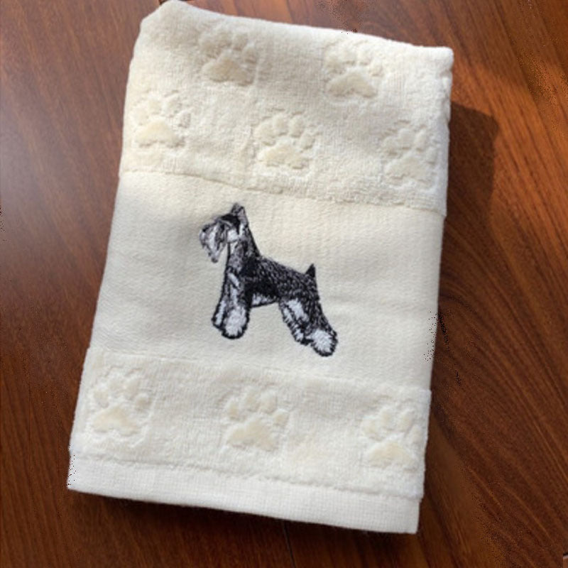 Dog Embroidery Water Absorbing Wash Towel