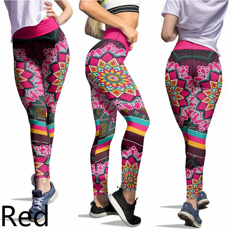 Pantalones de yoga ajustados y estampados