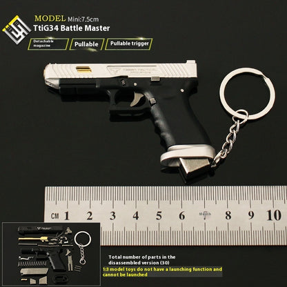 Detachable Semi-alloy Nylon Metal Model Keychain