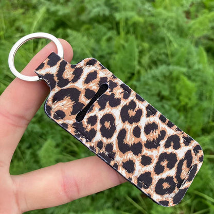 Printed Leopard Print SUNFLOWER Snake Pattern Women's Lipstick Pack Sets Of Key Chain Creative Perfume Bag