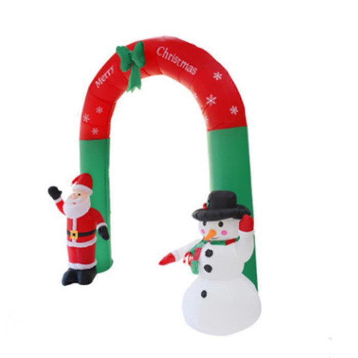 Arco gigante inflable de Papá Noel, muñeco de nieve, para jardín, patio, adornos navideños, festivales, fiestas, decoración de Año Nuevo