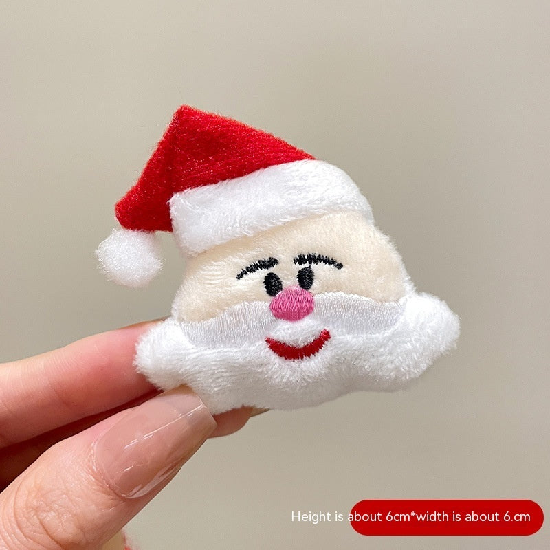 Broche de Papá Noel con dibujos animados, accesorios para festivales navideños