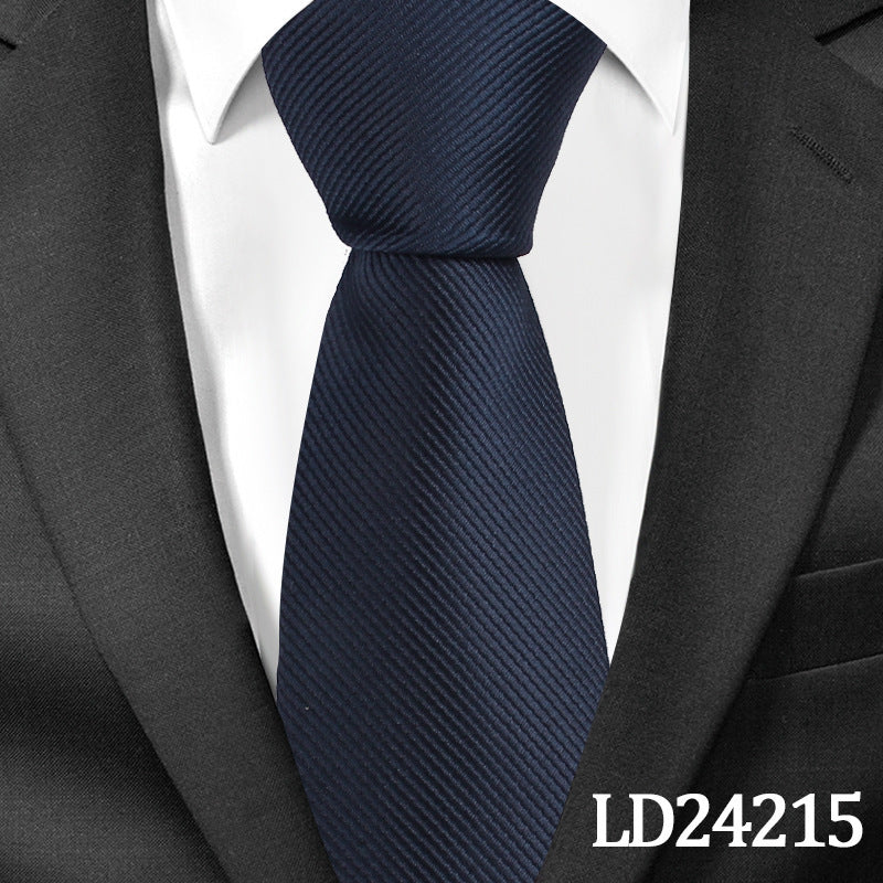 Corbata clásica de rayas de poliéster lisa de 6 cm, corbata de algodón y lino de color liso, corbatas brillantes con broches y alfileres, accesorios de vestir para hombres