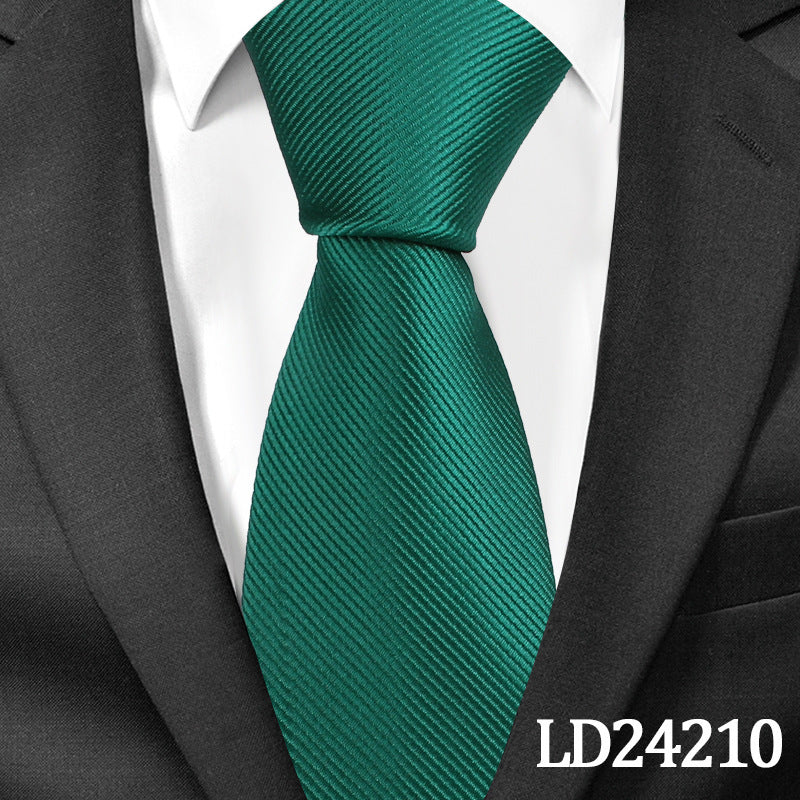 Corbata clásica de rayas de poliéster lisa de 6 cm, corbata de algodón y lino de color liso, corbatas brillantes con broches y alfileres, accesorios de vestir para hombres