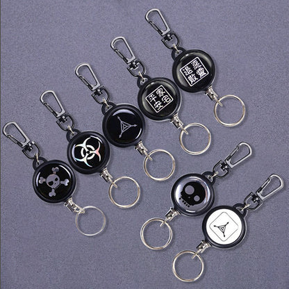 Outdoor Anti-theft Wire Rope High Rebound Retractable Key Ring